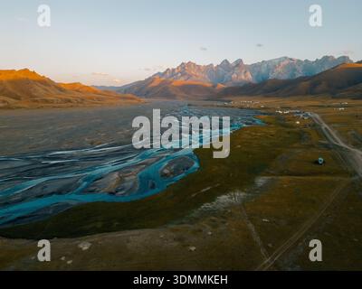 Kurumduk Tal, Provinz Naryn, Kirgisistan, Zentralasien Stockfoto