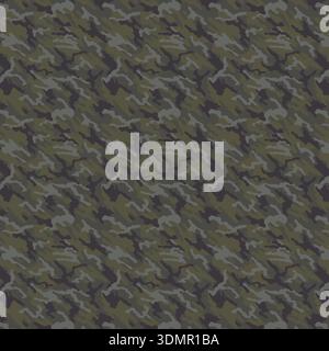 Nahtloser Woodland Camouflage Muster Hintergrund, klassische Militär M81 Stil Textur, Armee und Jagd Stoff Druck, Vektor Illustration Stock Vektor