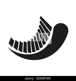 Professionalismus Kurvenvektor. Elegante schwarze Silhouetten. Symbole für dynamische Bewegungen. Künstlerische minimalistische Silhouetten. EPS 10. Stock Vektor