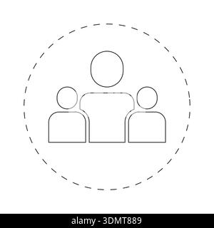 Professionelles Team Benutzergruppe Symbol Vektor für Corporate Networking und Community Support Konzept Stock Vektor