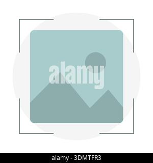 Symbol für professionelle Galerie. Identifikationslandschaft Vektor. Individuelles Foto-Symbol. Bühnenpräsentation Stock Vektor