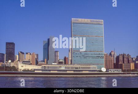 USA, Hauptquartier der Vereinten Nationen in New York City, am East River in Manhattans Stadtteil Turtle Bay. Stockfoto