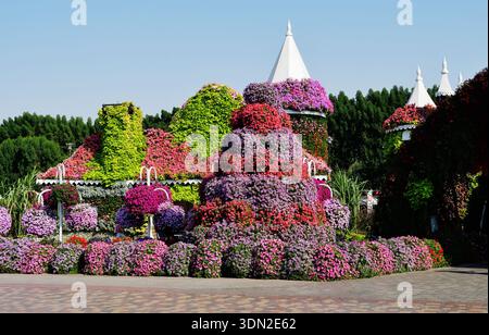 Dubai Miracle Garden, Dubai, Dubai Emirate, Vereinigte Arabische Emirate Stockfoto