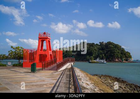 Berlayer Beacon im Labrador Park Singapur ein historischer Meeresmarker und Leuchtturm an der Küste Singapurs Stockfoto