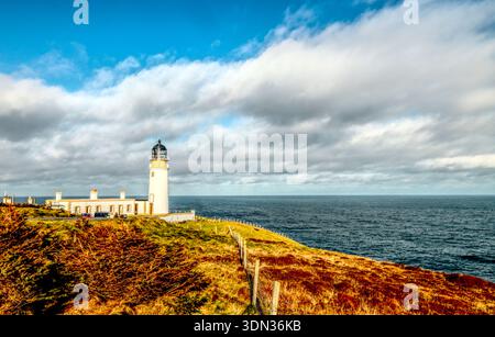 Leuchtturm von Tiumpan Head Stockfoto
