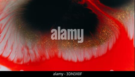 Feuchte Flecken Unfokussierung Lack Spill Fluid Wave Mischung Stockfoto