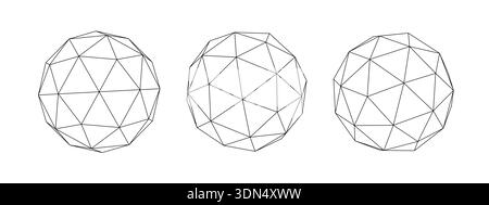 Monochrom Drahtmodell Rasterform. Abstrahieren Sie die geometrische Spiralform des 3D-Sechsecks Stock Vektor