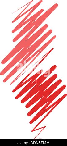 tunesien Landkarte stilisierte Linie Grenze Vektor Symbol Illustration Design Stock Vektor