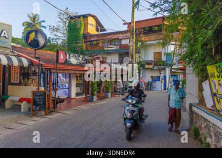 Straßenszene in Unawatuna, Sri Lanka Stockfoto