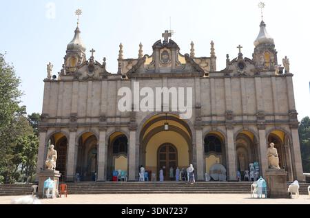 Die Kathedrale der Heiligen Dreifaltigkeit in Addis Abeba, Äthiopien Stockfoto