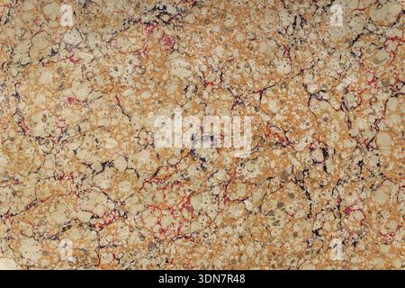 Marmorpapier mit abstrakter und farbenfroher Textur für Hintergründe Stockfoto