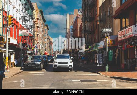 New York City-USA - 21. April 2016 : die Straßen von Manhattan New York und speziell das kleine Italien in New York USA. Stockfoto