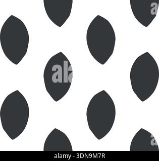 Nahtloses Vektor-Muster der Hand gezeichneten Kritzelskizze American Football Ball Silhouette isoliert auf weißem Hintergrund Stock Vektor