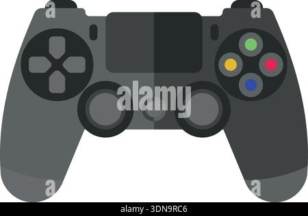 Konsolen-Gamepad. Symbol für elektronisches Gaming. Wiedergabesymbol Stock Vektor