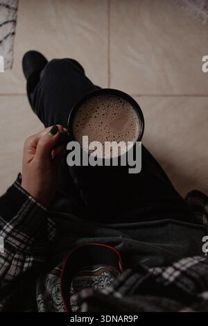 Gemütliches Getränk In Becher Stockfoto