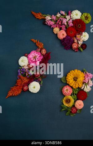 Stillleben auf einfachem Hintergrund mit Kopierraum für Design Stockfoto