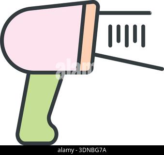 Strichcode Scanner Icon Vektor Illustration Design Vorlagen einfaches und modernes Konzept, isoliert auf weißem Hintergrund Stock Vektor