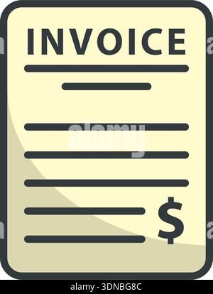 Rechnungssymbol Vektor-Designvorlagen einfaches und modernes Konzept Stock Vektor