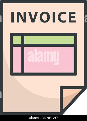 Rechnungssymbol Vektor-Designvorlagen einfaches und modernes Konzept Stock Vektor