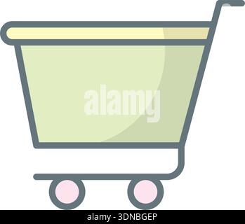 Einkaufswagen-Symbol-Vektor-Design-Vorlagen einfaches und modernes Konzept Stock Vektor