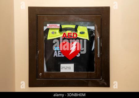St. Paul, Minnesota. AED-automatisierter externer Defibrillator in der Hauptstadt des Bundesstaates Stockfoto