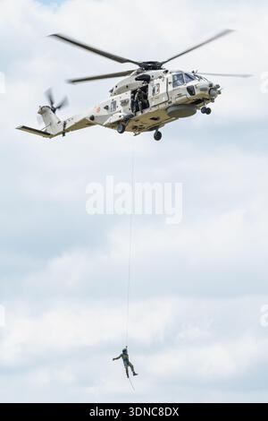 Der NH90 NATO Fregatthubschrauber der belgischen Luftwaffe. Stockfoto