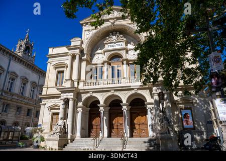 Frankreich, Vaucluse, Avignon, Place de l'Horloge, Opera Grand Avignon (19. Jahrhundert) Stockfoto