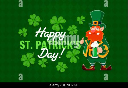 Grußkarte zum Happy Saint Patrick's Day Stock Vektor