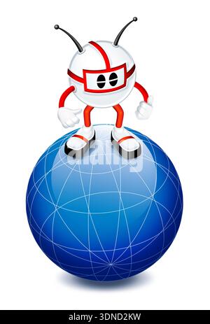 3d Mann auf der Erde Stockfoto