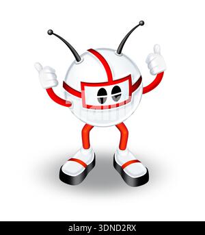 Fröhliche 3D-Figur Stockfoto