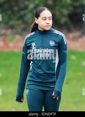 Olivia Smith von Arsenal während eines Trainings im Sobha Realty Training Centre, London Colney. Bilddatum: Dienstag, 10. Februar 2026. Stockfoto