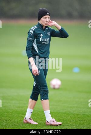 Leah Williamson von Arsenal während eines Trainings im Sobha Realty Training Centre, London Colney. Bilddatum: Dienstag, 10. Februar 2026. Stockfoto