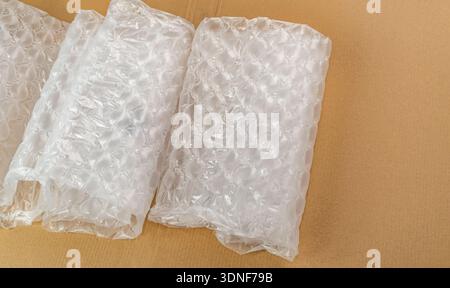 Kunststoff, Verpackung, Schutz von Gütern. Stockfoto
