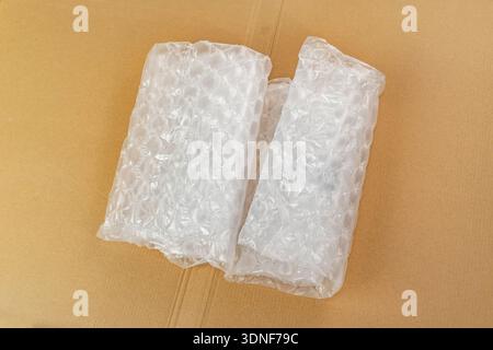 Kunststoff, Verpackung, Schutz von Gütern. Stockfoto