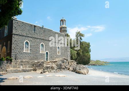 Kirche des Primats des Heiligen Peter (Tabgha, Galiläa, Israel) Stockfoto
