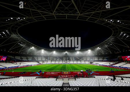 London, Großbritannien. Februar 2026. Allgemeine Ansicht im London Stadium während des Spiels West Ham United gegen Manchester United Premier League im London Stadium, London, England am 10. Februar 2026 Credit: Phil Duncan/Every Second Media Credit: Every Second Media/Alamy Live News Stockfoto