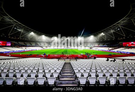 London, Großbritannien. Februar 2026. Allgemeine Ansicht im London Stadium während des Spiels West Ham United gegen Manchester United Premier League im London Stadium, London, England am 10. Februar 2026 Credit: Phil Duncan/Every Second Media Credit: Every Second Media/Alamy Live News Stockfoto