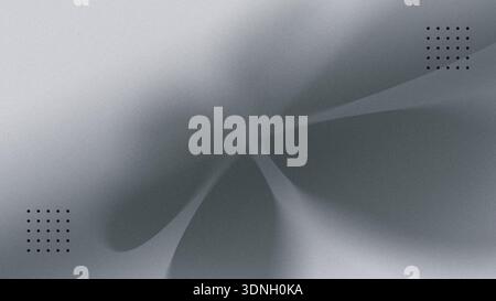 Abstrakter, moderner und körniger Hintergrund mit verschwommenen Formen in Schwarz und weiß. Hochauflösender Vollformathintergrund mit Rauschen. Kopierbereich. Stockfoto