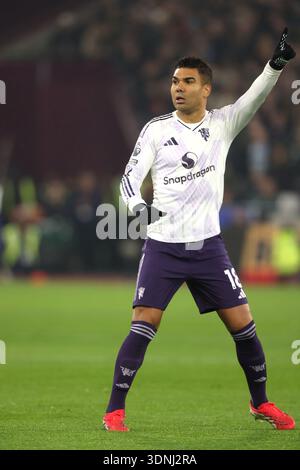London, Großbritannien. Februar 2026. Casemiro (MU) beim Spiel West Ham United gegen Manchester United EPL am 10. Februar 2026 im London Stadium, London, UK. Quelle: Paul Marriott/Alamy Live News Stockfoto