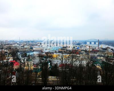 Weite Landschaftsansicht von Kiew, Ukraine Stockfoto