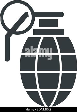 Granatsymbol Vektor Design Vorlagen einfaches und modernes Konzept Stock Vektor