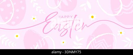 Osterbanner, Ostereierposter, Happy Easter Card Stock Vektor