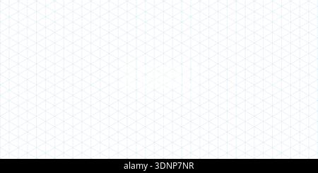 Blueprint-Gitterhintergrund mit isometrischem Dreiecksmuster. Technische Vorlagenstruktur mit geometrischem Papierdesign, nahtlosen Linien und Stock Vektor