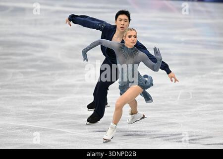 HARRIS Holly/CHAN Jason (aus) während des Eiskunstlauf-Eistanzes, der Olympischen Winterspiele Milano-Cortina 2026 in Mailand, Italien, 11. Februar 2026 Stockfoto
