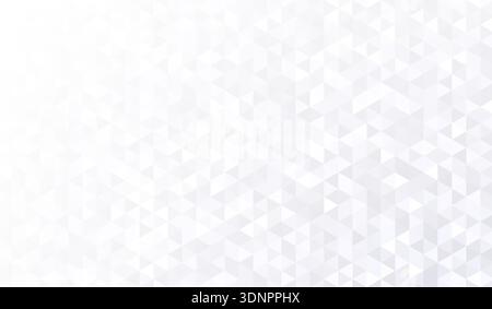 Abstrakter weißer Diamanthintergrund. Rautenmuster. Graublaue Dreieck-Geometrietextur. Mosaikpatern. Helles geometrisches graues Design. Dreiecksmuster Stock Vektor