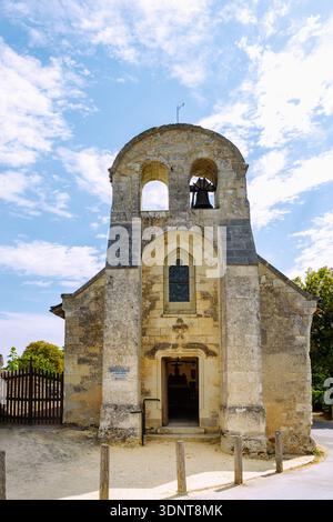 Kirche Eglise Sainte-Madeleine et Saint-Jean in Rochemenier, Loire-Tal, Pays de la Loire, Maine-et-Loire, Frankreich Stockfoto