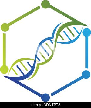 DNA-Logo-Vektor-Symbol-Design Stock Vektor