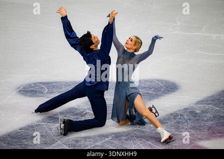 MAILAND, ITALIEN. 11. Februar: HARRIS Holly / CHAN Jason (aus) treten am Mittwoch, 11. Februar 2026, in der Milan Cortina 2026 in der Milano Ice Skating Arena in Figurenstaking Free Dance an. MAILAND, ITALIEN. Quelle: Taka G Wu/Alamy Live News Stockfoto