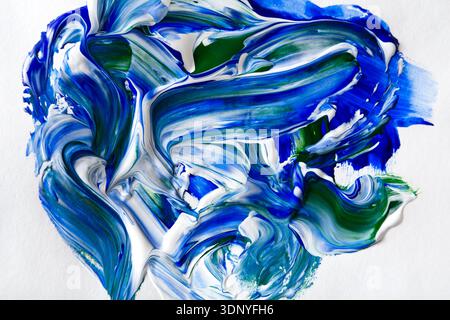 Farbpalette mit farbigen Ölfarben Stockfoto