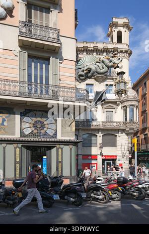 Casa Bruno Cuadros Barcelona Katalonien Spanien Stockfoto